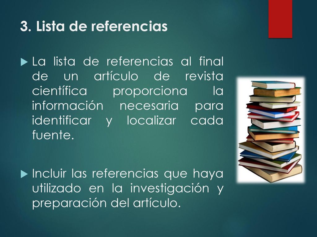 3. Lista de referencias