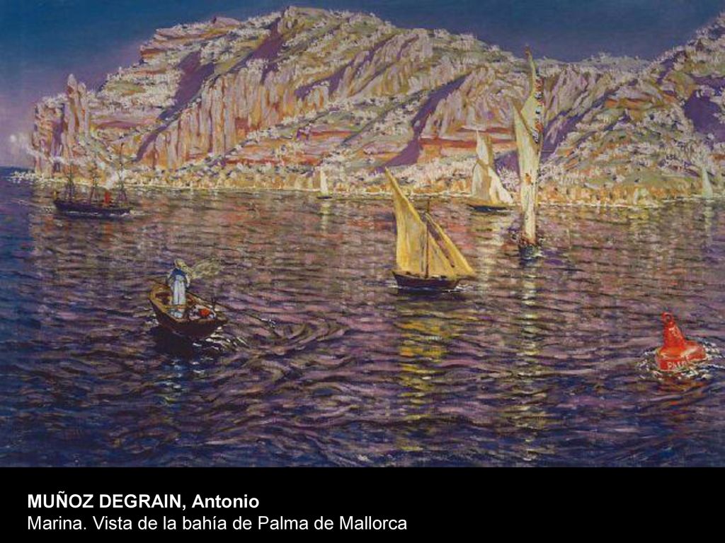MUÑOZ DEGRAIN, Antonio Marina. Vista de la bahía de Palma de Mallorca