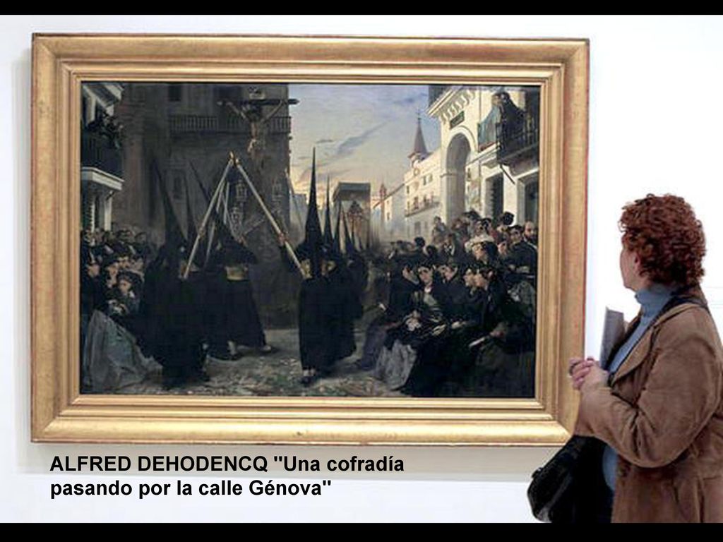 ALFRED DEHODENCQ Una cofradía pasando por la calle Génova
