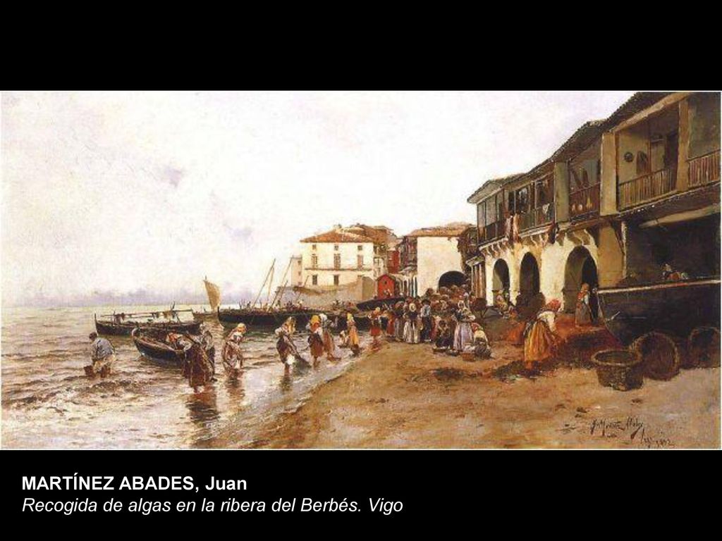 MARTÍNEZ ABADES, Juan Recogida de algas en la ribera del Berbés. Vigo