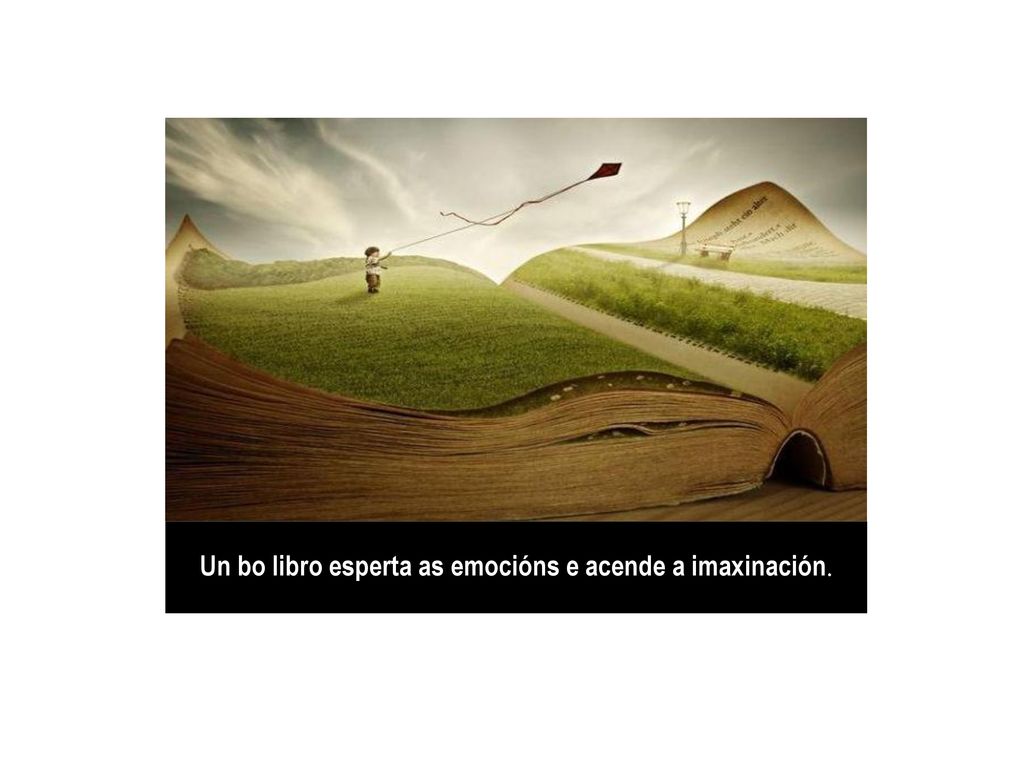 Un bo libro esperta as emocións e acende a imaxinación.