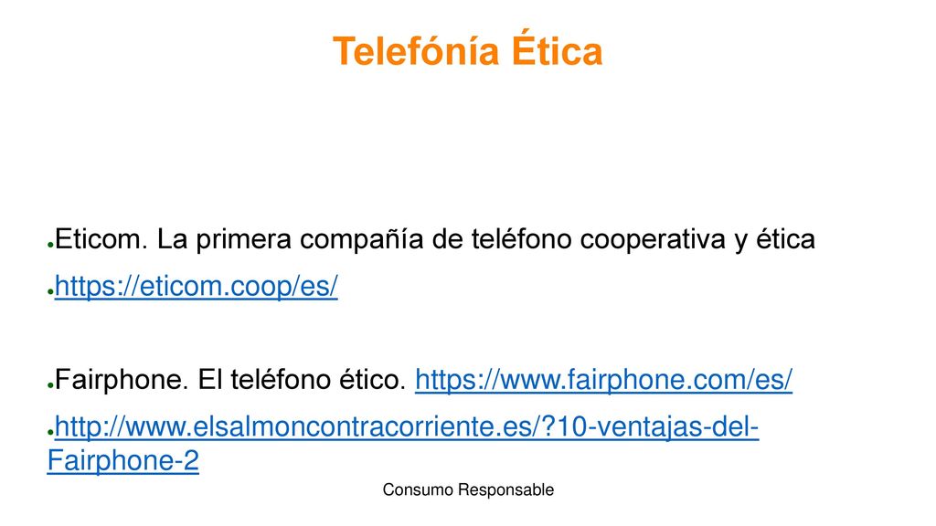 Telefónía Ética Eticom. La primera compañía de teléfono cooperativa y ética.