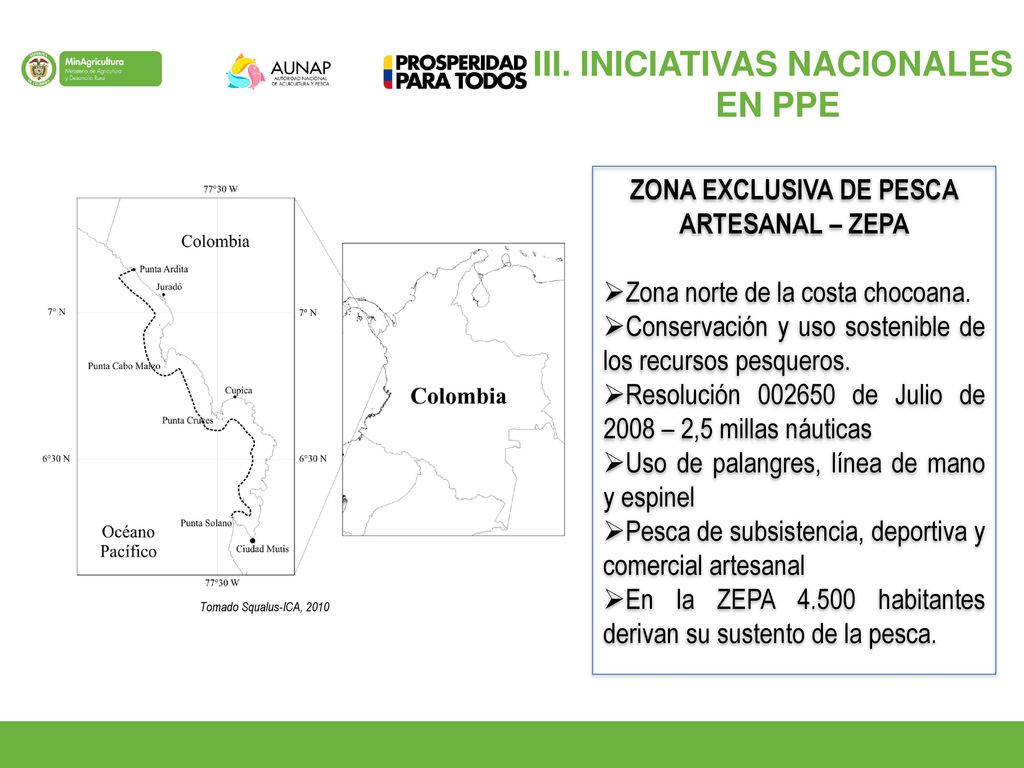 III. INICIATIVAS NACIONALES ZONA EXCLUSIVA DE PESCA ARTESANAL – ZEPA