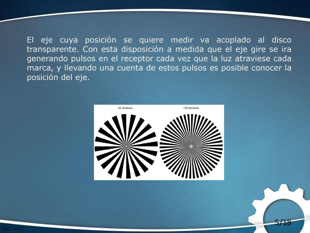 El eje cuya posición se quiere medir va acoplado al disco transparente