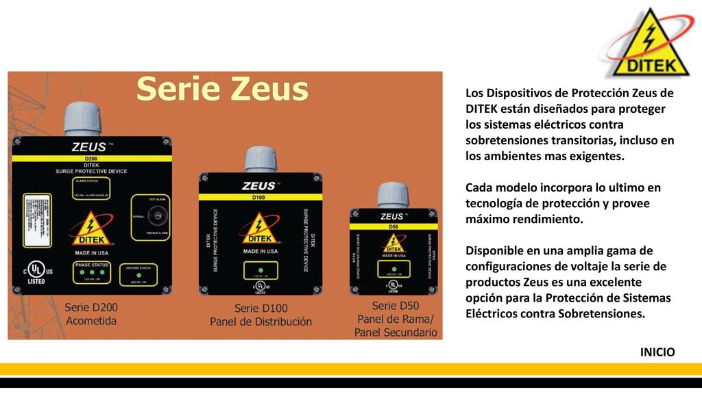 Los Dispositivos de Protección Zeus de DITEK están diseñados para proteger los sistemas eléctricos contra sobretensiones transitorias, incluso en los ambientes mas exigentes.