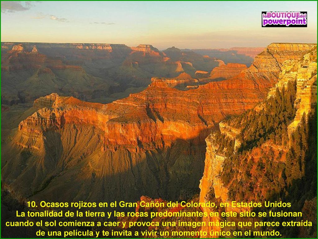 10. Ocasos rojizos en el Gran Cañón del Colorado, en Estados Unidos