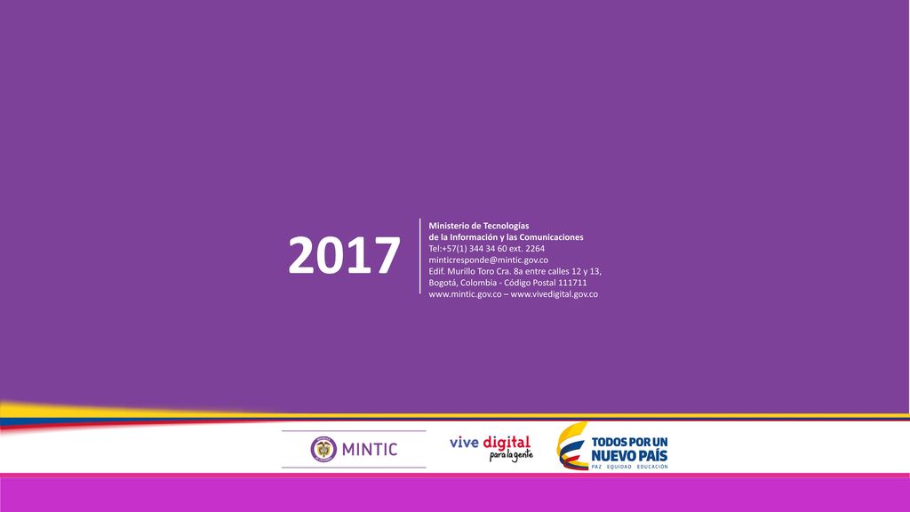 2017 Ministerio de Tecnologías de la Información y las Comunicaciones