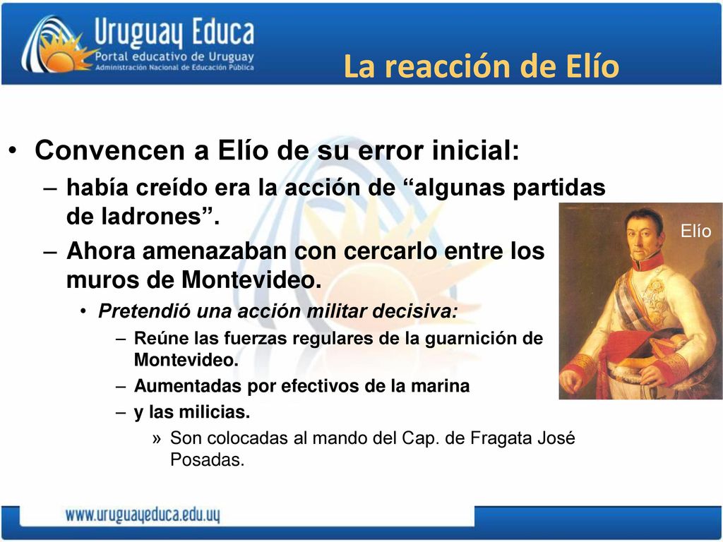 La reacción de Elío Convencen a Elío de su error inicial: