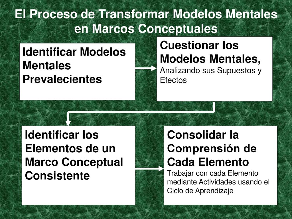 El Proceso de Transformar Modelos Mentales en Marcos Conceptuales