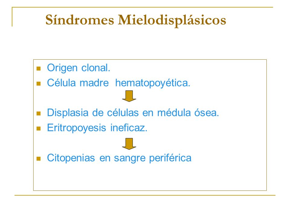 Síndromes Mielodisplásicos
