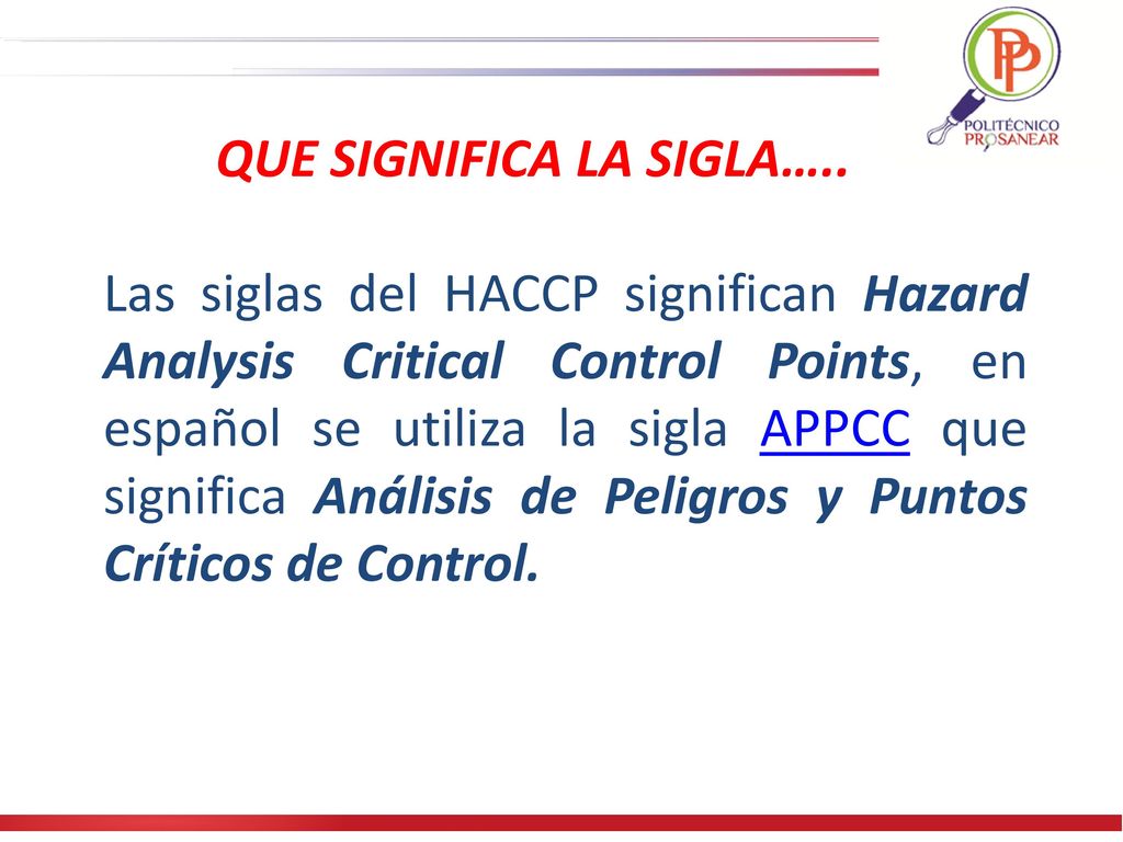 SISTEMA HACCP EN EL MANEJO DE ALIMENTOS - ppt descargar