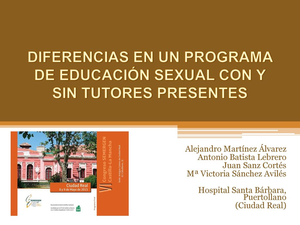 Diferencias en un programa de educación sexual con y sin tutores presentes