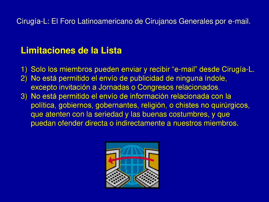 Limitaciones de la Lista
