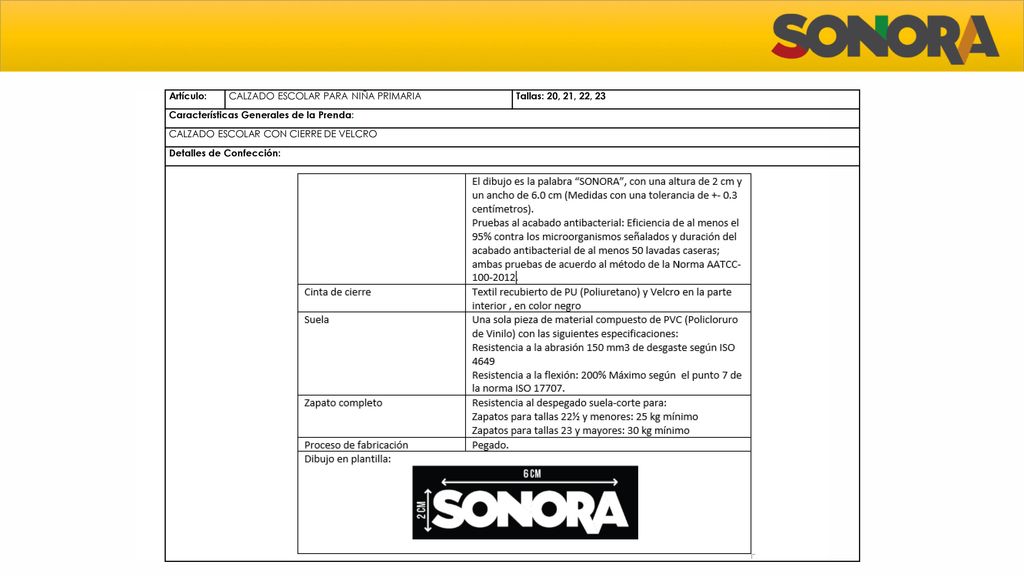 Artículo: CALZADO ESCOLAR PARA NIÑA PRIMARIA. Tallas: 20, 21, 22, 23. Características Generales de la Prenda: