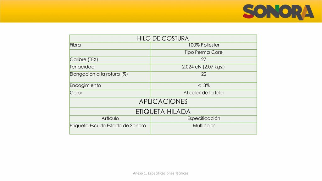 APLICACIONES ETIQUETA HILADA HILO DE COSTURA Fibra 100% Poliéster