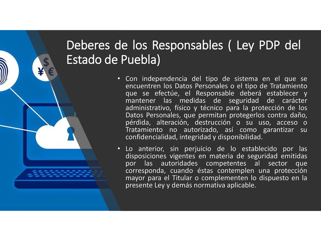 Deberes de los Responsables ( Ley PDP del Estado de Puebla)
