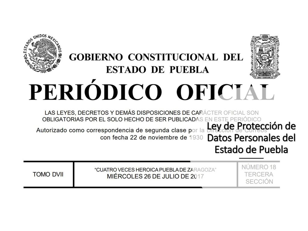 Ley de Protección de Datos Personales del Estado de Puebla