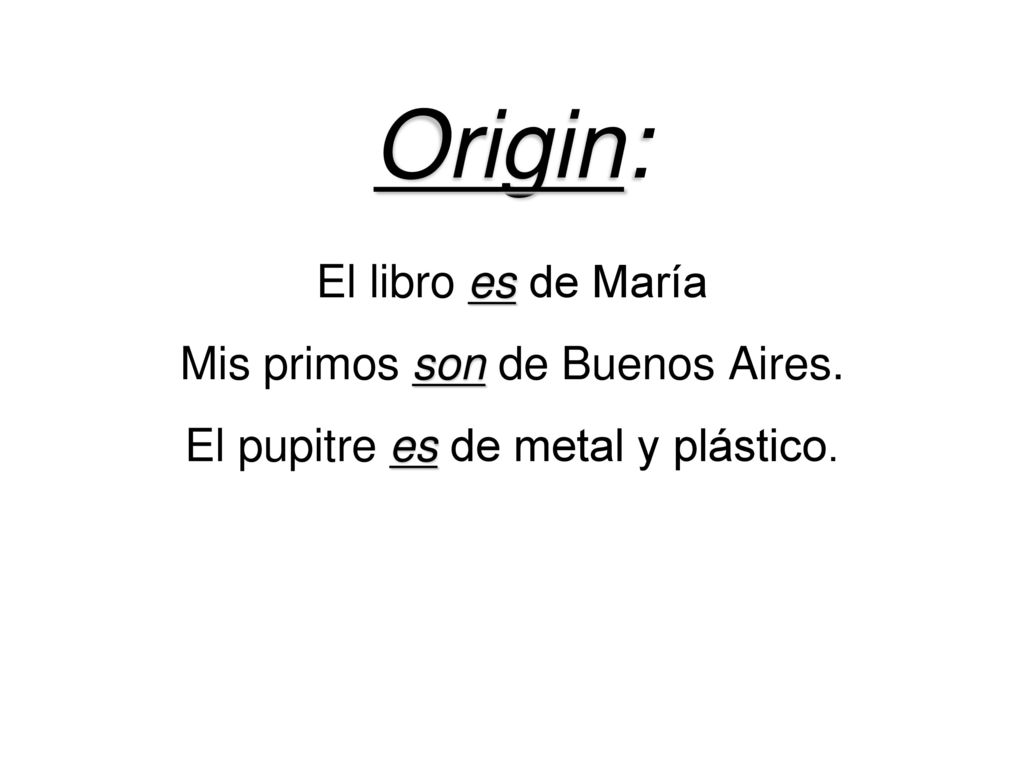 Origin: El libro es de María Mis primos son de Buenos Aires.