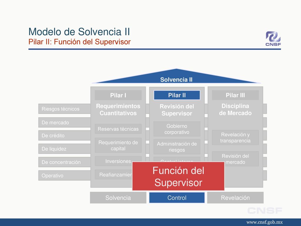 Modelo de Solvencia II Pilar II: Función del Supervisor