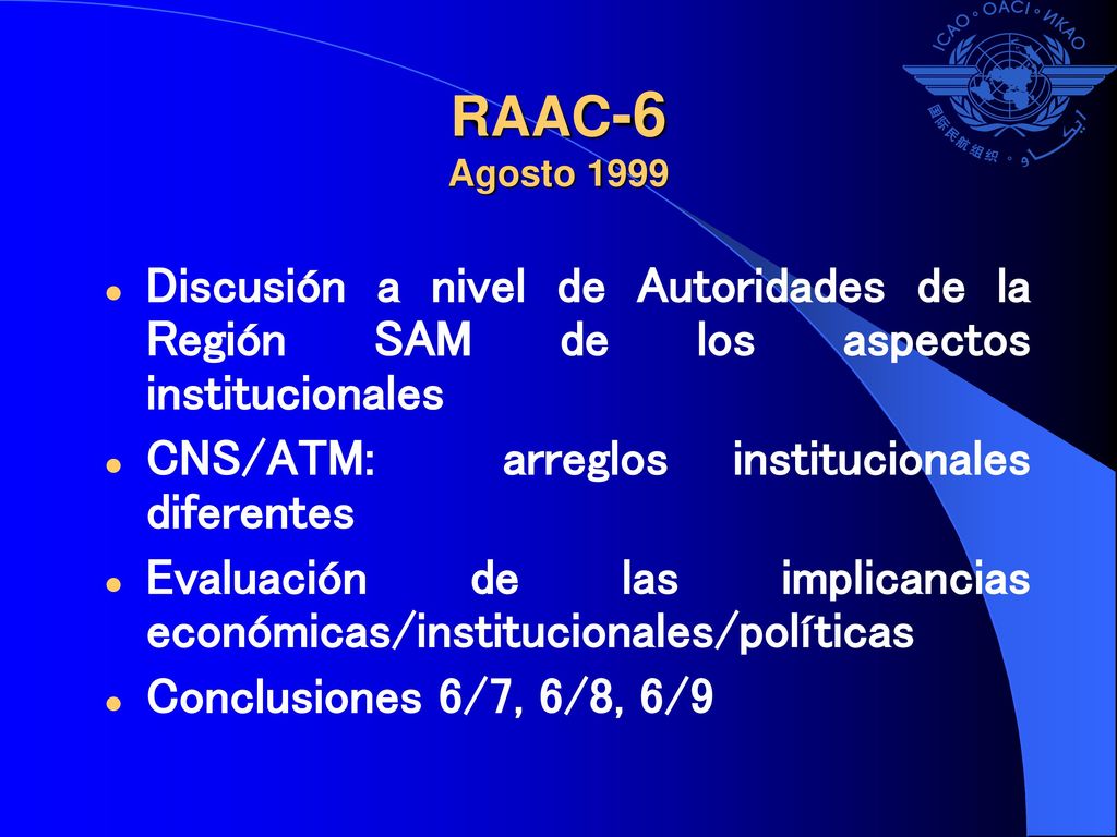 Plan Regional CAR/SAM para la Implantación de los Sistemas CNS/ATM
