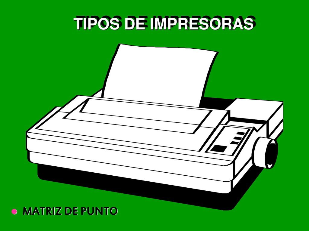 TIPOS DE IMPRESORAS MATRIZ DE PUNTO