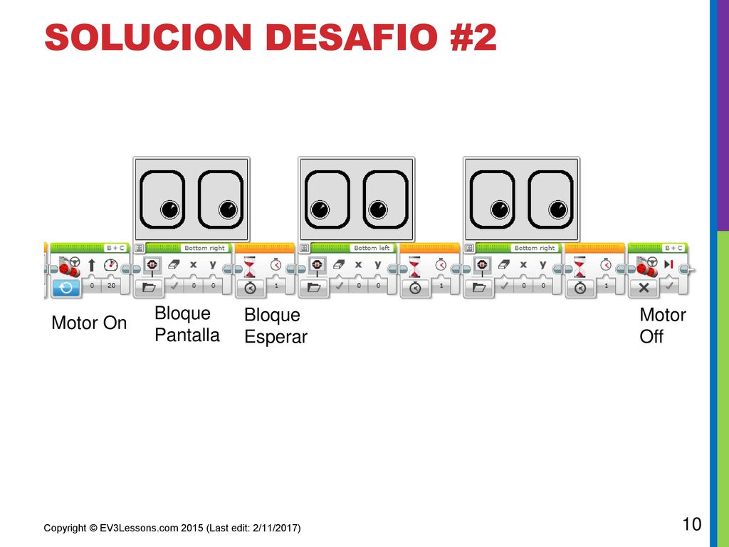 Solucion desafio #2 Bloque Pantalla BloqueEsperar Motor Off Motor On