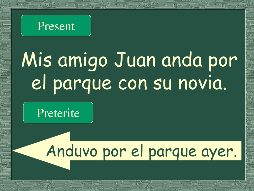 Mis amigo Juan anda por el parque con su novia.