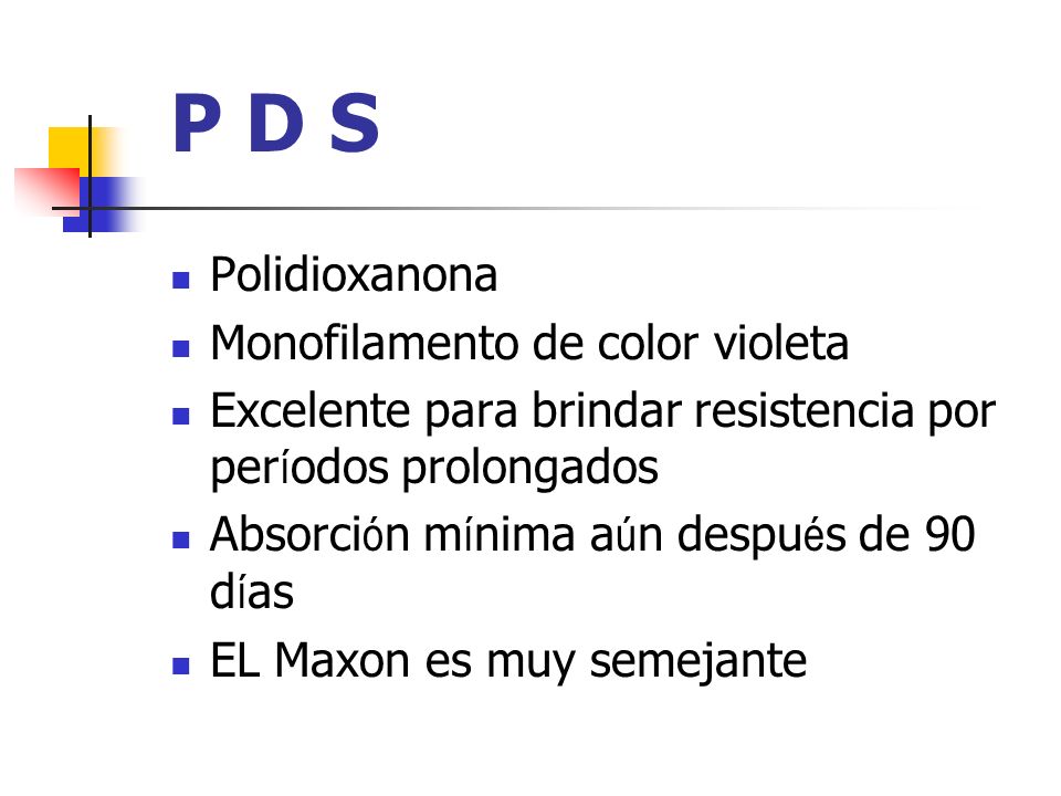 P D S Polidioxanona Monofilamento de color violeta