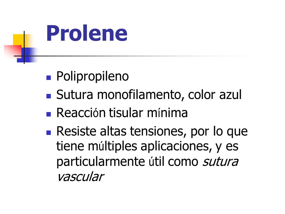 Prolene Polipropileno Sutura monofilamento, color azul