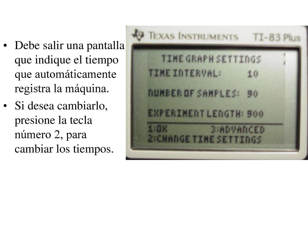 Debe salir una pantalla que indique el tiempo que automáticamente registra la máquina.