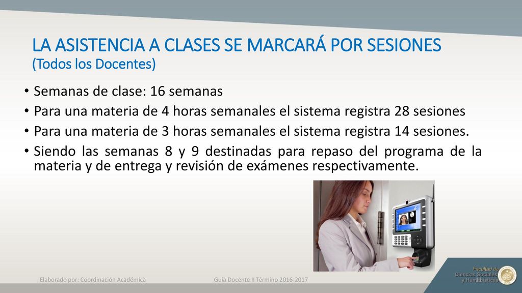 LA ASISTENCIA A CLASES SE MARCARÁ POR SESIONES (Todos los Docentes)