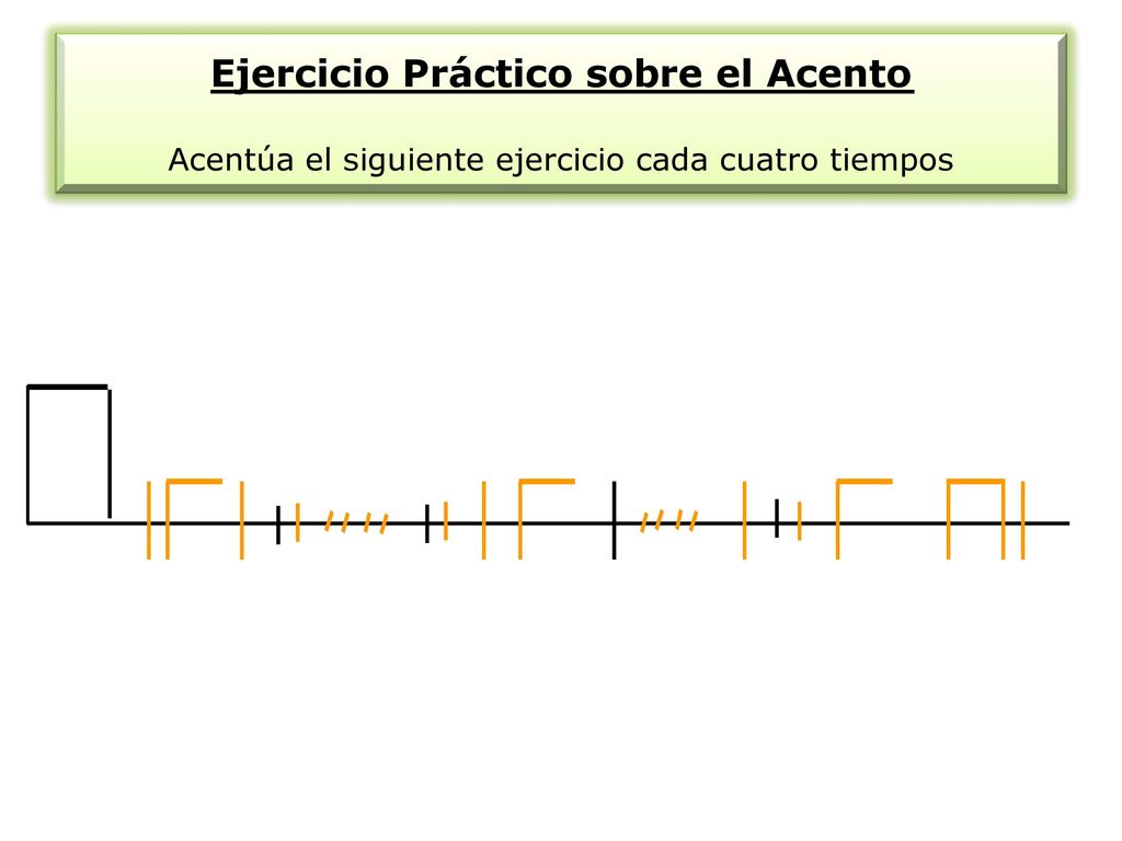 Ejercicio Práctico sobre el Acento Acentúa el siguiente ejercicio cada cuatro tiempos