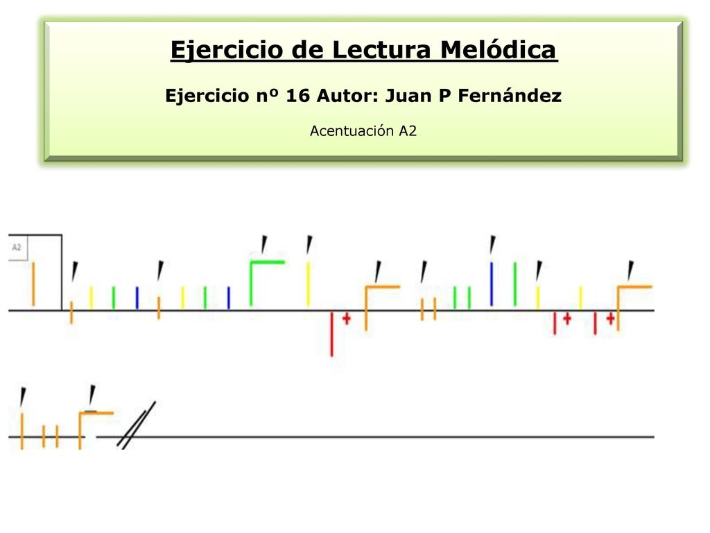 Ejercicio de Lectura Melódica Ejercicio nº 16 Autor: Juan P Fernández Acentuación A2