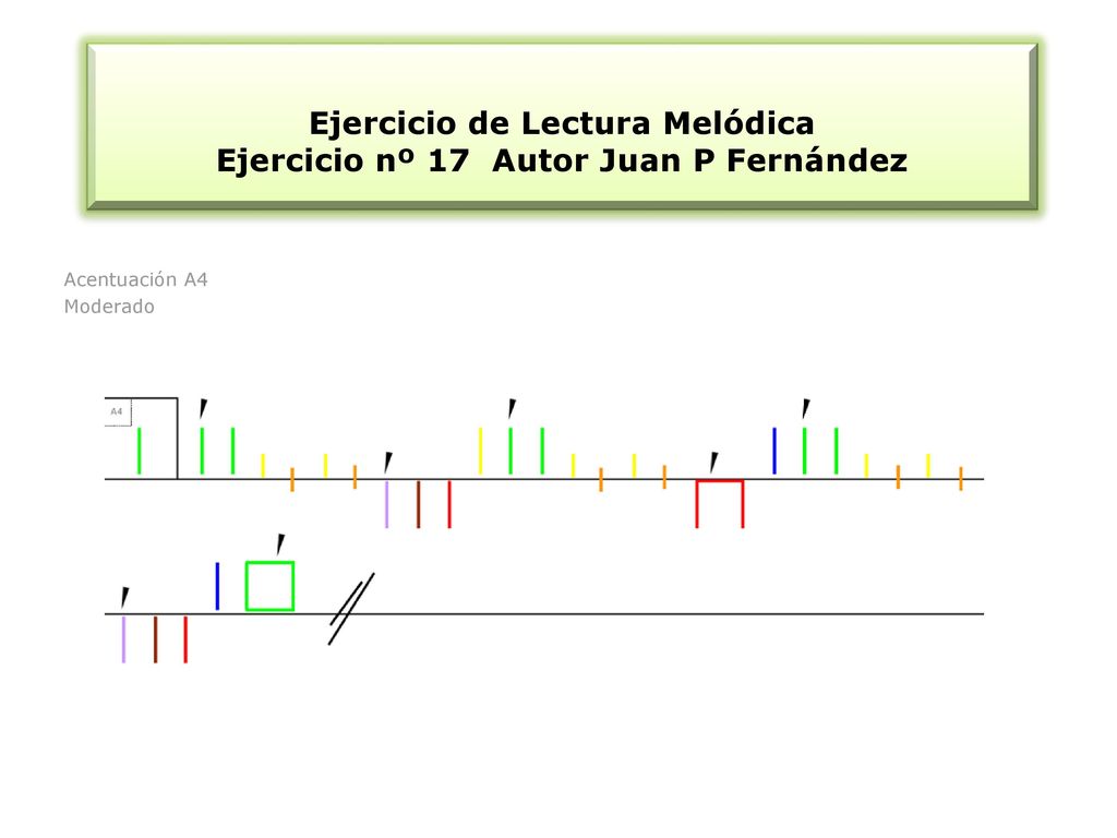 Ejercicio de Lectura Melódica Ejercicio nº 17 Autor Juan P Fernández