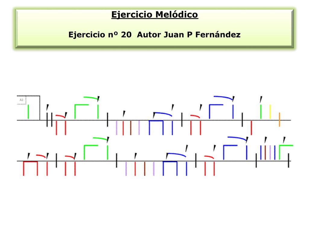 Ejercicio Melódico Ejercicio nº 20 Autor Juan P Fernández