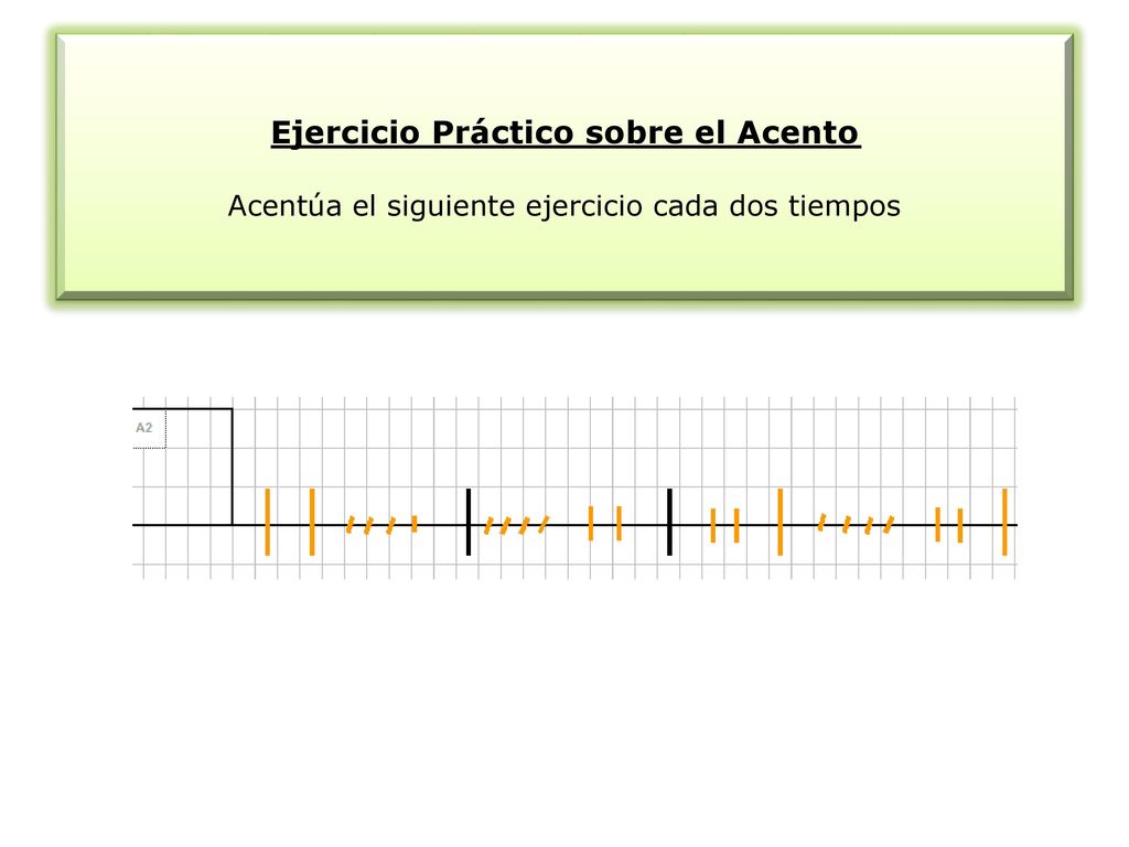 Ejercicio Práctico sobre el Acento Acentúa el siguiente ejercicio cada dos tiempos