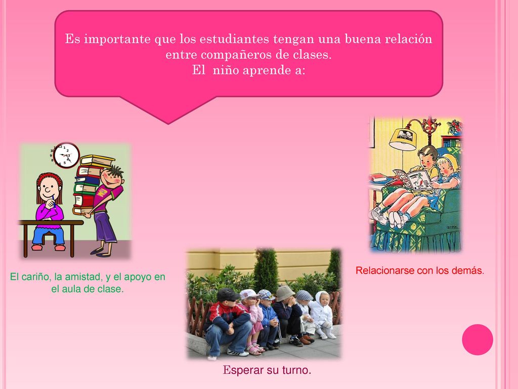 Es importante que los estudiantes tengan una buena relación entre compañeros de clases.