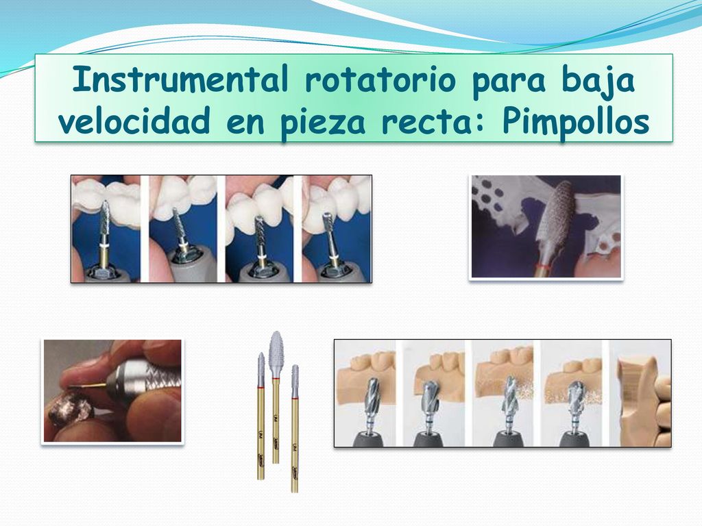 Instrumental rotatorio para baja velocidad en pieza recta: Pimpollos