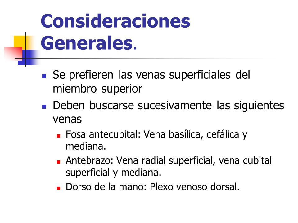 Consideraciones Generales.