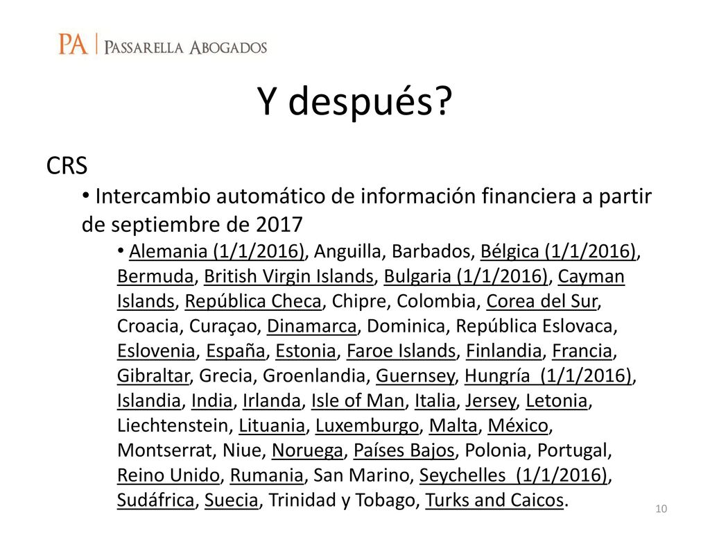 Y después CRS. Intercambio automático de información financiera a partir de septiembre de