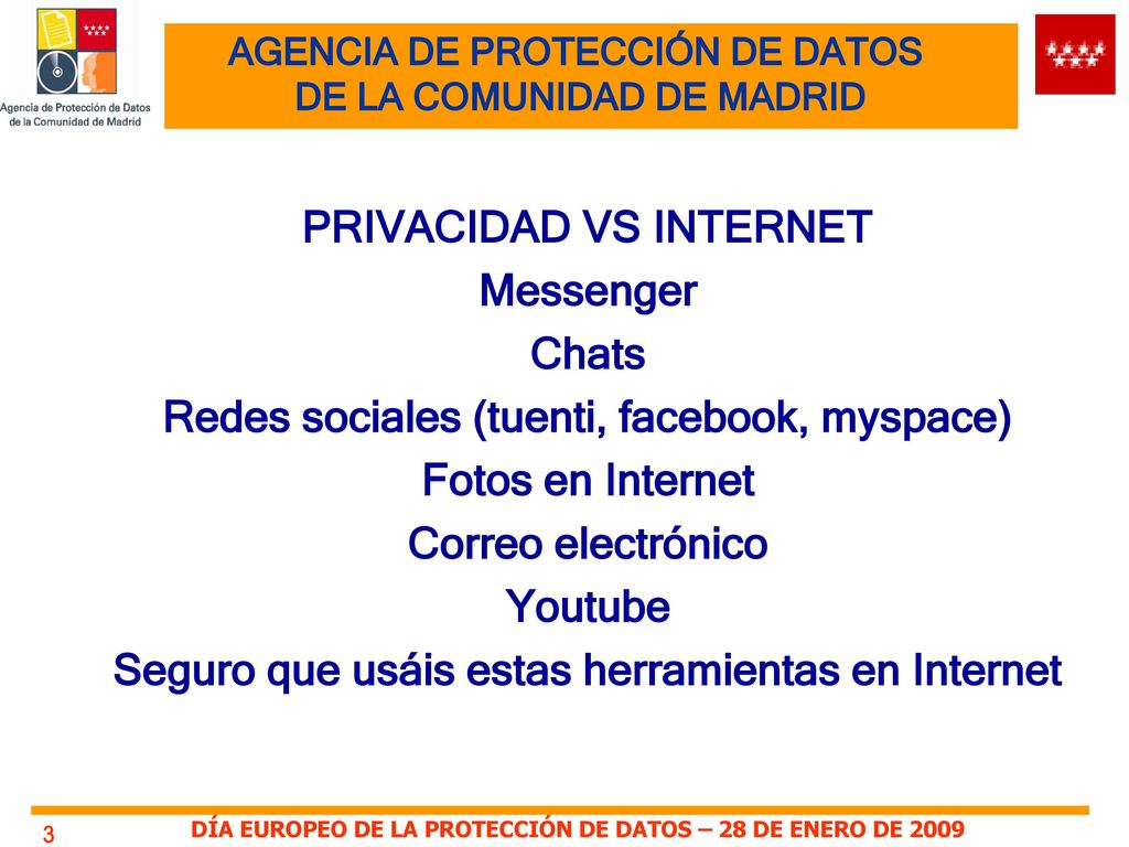 AGENCIA DE PROTECCIÓN DE DATOS DE LA COMUNIDAD DE MADRID