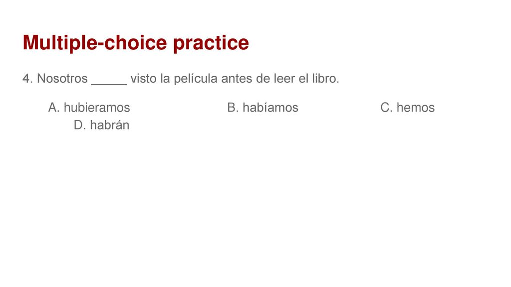 Multiple-choice practice