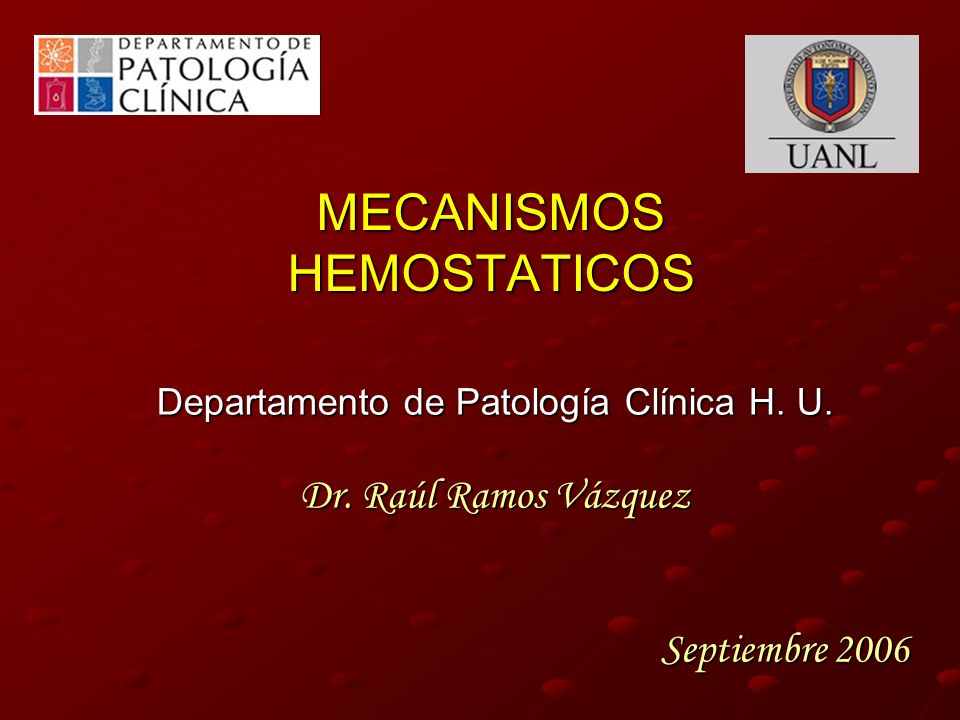 MECANISMOS HEMOSTATICOS