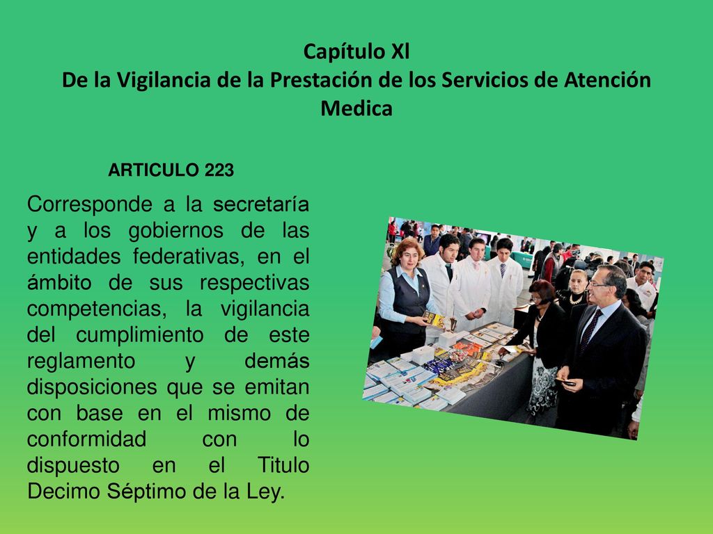 Capítulo Xl De la Vigilancia de la Prestación de los Servicios de Atención Medica