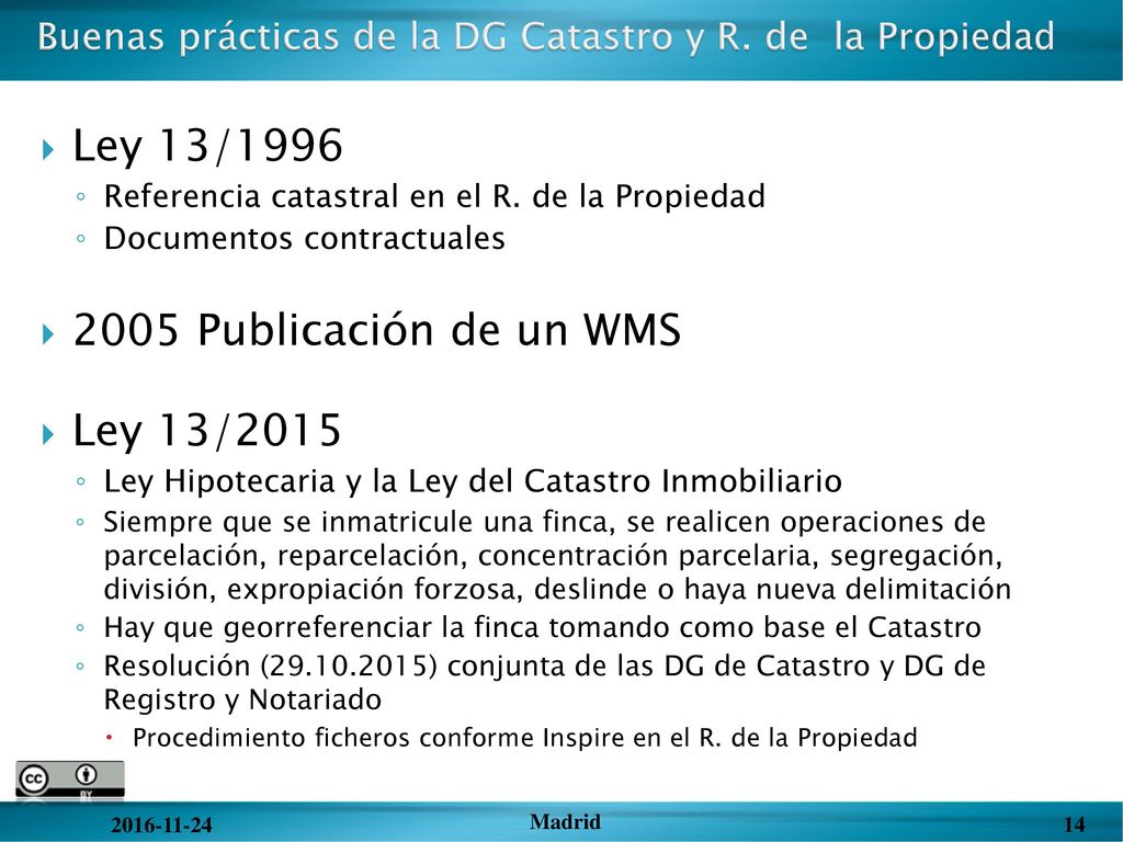 Buenas prácticas de la DG Catastro y R. de la Propiedad