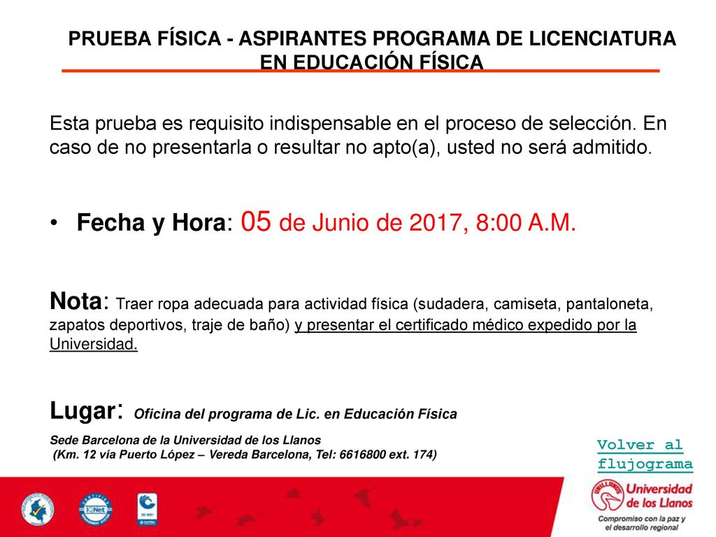 Fecha y Hora: 05 de Junio de 2017, 8:00 A.M.