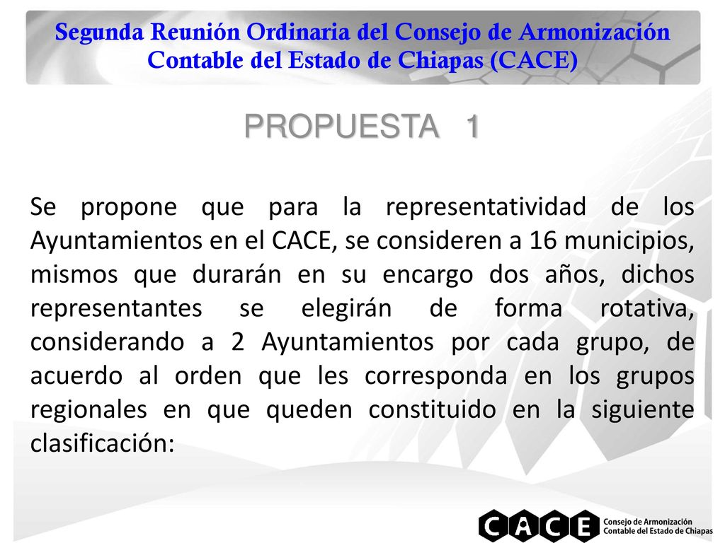 Segunda Reunión Ordinaria del Consejo de Armonización Contable del Estado de Chiapas (CACE)
