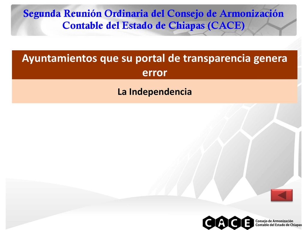 Ayuntamientos que su portal de transparencia genera error