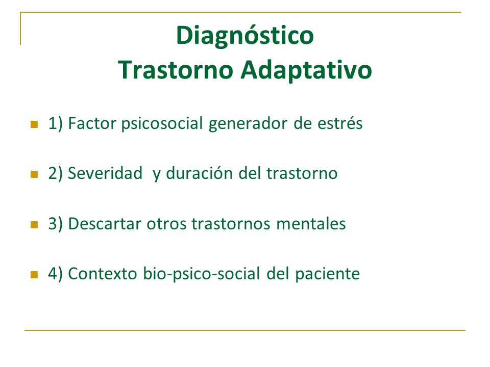 Diagnóstico Trastorno Adaptativo