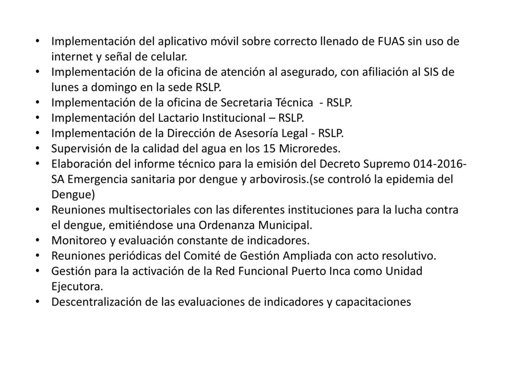 Implementación del aplicativo móvil sobre correcto llenado de FUAS sin uso de internet y señal de celular.